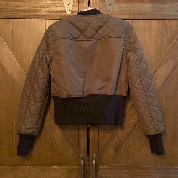 Free People Cropped Quilted Military Bomber Jacket - Picture 2 of 3